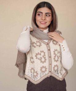 جلیقه گلدار زنانه مدل بابونه